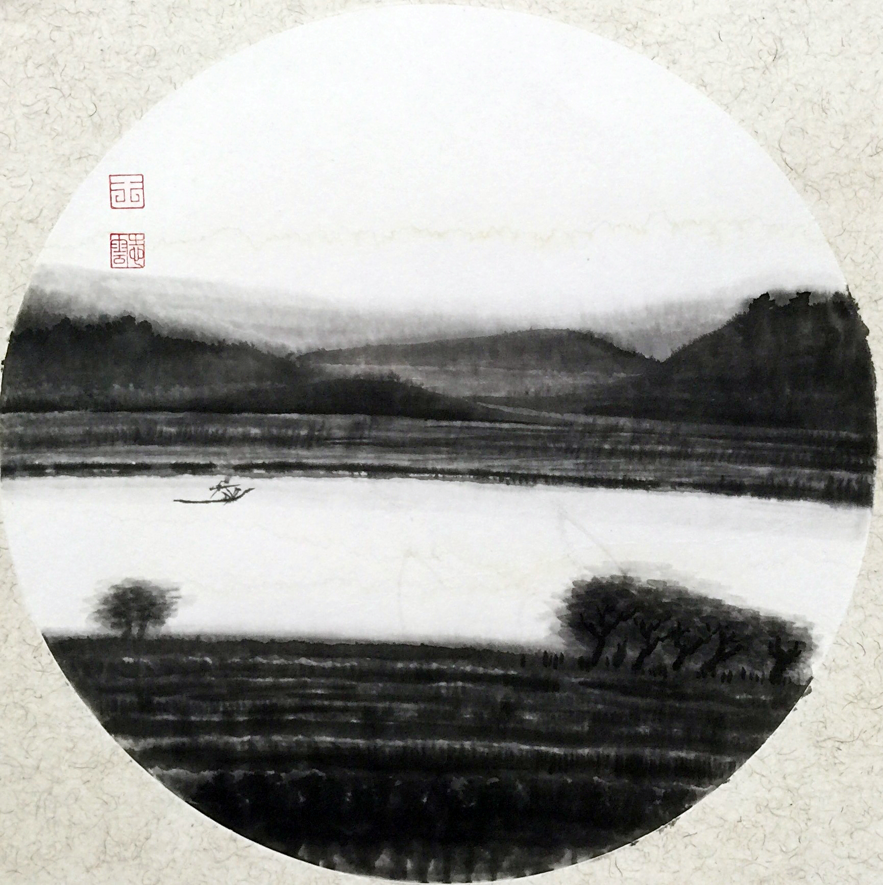 平原印象01 纸本水墨 27cmX27cm 王志云 2015.jpg